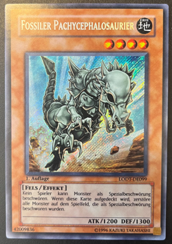 Yu-Gi-Oh! LODT-DE099 Fossiler Pachycephalosaurier 1. AUFLAGE SECRET RARE - Image 1