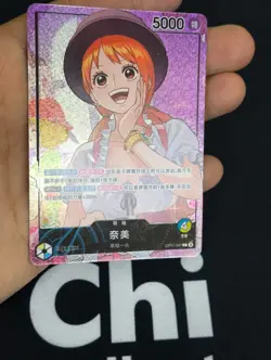 Chinese One Piece Game Card Nami OP11-041 Alt Art Whole Cake lsland Arc NM - Image 1