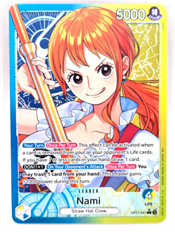 Nami SR OP11-041 Alt Art Foil A Fist of Divine Speed - One Piece TCG NM - Image 1
