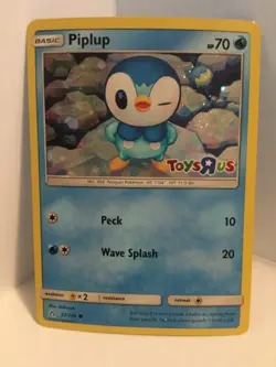 Pokemon Piplup Holo Foil Exclusive Toys R Us Promo Card 32/156 - Image 1