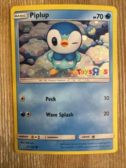 Pokemon Piplup Holo Foil Exclusive Toys R Us Promo Card 32/156 VLP - Image 1