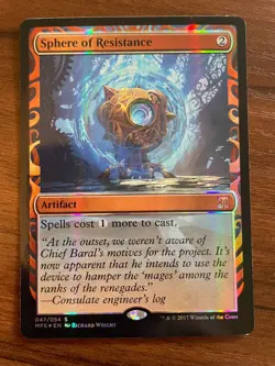 Sphere of Resistance Masterpiece Series: Kaladesh Inventions Foil MTG Card - Image 1