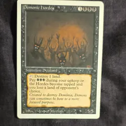 Wizards of the Coast MTG Demonic Hordes Creature Black 5/5 Jesper Myrfors - Image 1