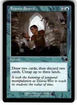 Frantic Search (Retro Frame) Dominaria Remastered Regular MTG NM - Image 1