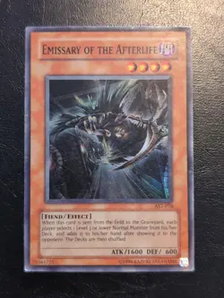 Yu-Gi-Oh! SUPER RARE CARD EMISSARY OF THE AFTERLIFE AST-076 MP - Image 1