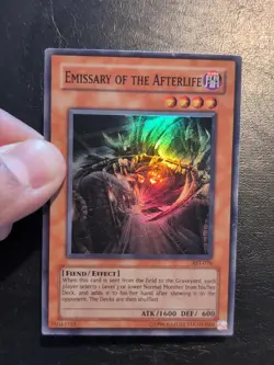 Yu-Gi-Oh! SUPER RARE CARD EMISSARY OF THE AFTERLIFE AST-076 MP - Image 3