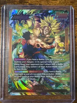 Broly FB08-073 Leader Alternate Art Saiyan's Pride Dragon Ball English Card Fusi - Image 1