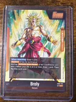 Broly FB08-073 Leader Alternate Art Saiyan's Pride Dragon Ball English Card Fusi - Image 2