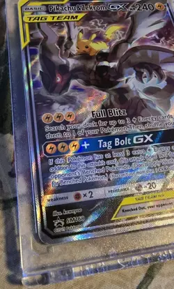 🔥 Pikachu & Zekrom GX SM168 Pokemon Sun & Moon Tag Team Alt Art Promo Case!! 🔥 - Image 3