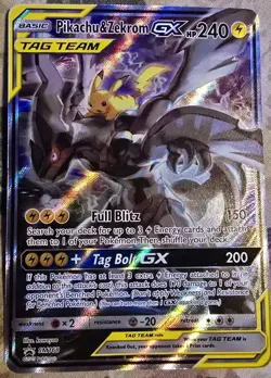 🔥 Pikachu & Zekrom GX SM168 Pokemon Sun & Moon Tag Team Alt Art Promo Case!! 🔥 - Image 4