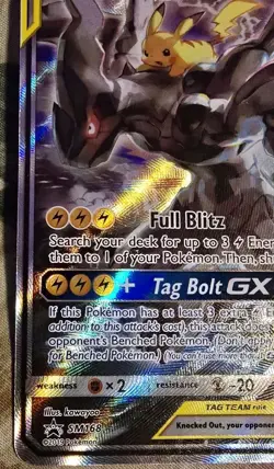 🔥 Pikachu & Zekrom GX SM168 Pokemon Sun & Moon Tag Team Alt Art Promo Case!! 🔥 - Image 5