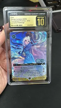 2025 DISNEY LORCANA EN C2-LORCANA CHALLENGE PROMO TOP 32 ELSA - CGC PRISTINE 10 - Image 1