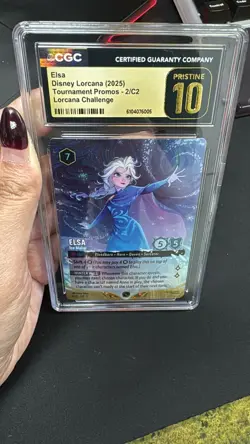 2025 DISNEY LORCANA EN C2-LORCANA CHALLENGE PROMO TOP 32 ELSA - CGC PRISTINE 10 - Image 2