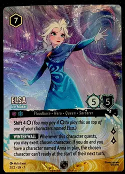 2025 DISNEY LORCANA EN C2 CHALLENGE PROMO #2 ELSA TOP 32 PRIZE ENCHANTED - Image 1