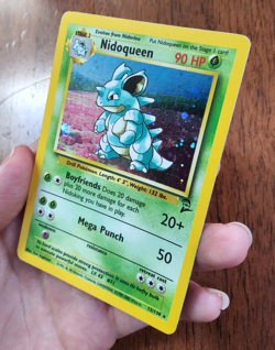 Pokemon TCG Nidoqueen Base Set 2 12/130 holo rare 2000 WOTC LP - Image 3