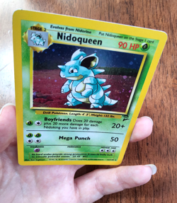 Pokemon TCG Nidoqueen Base Set 2 12/130 holo rare 2000 WOTC LP - Image 4