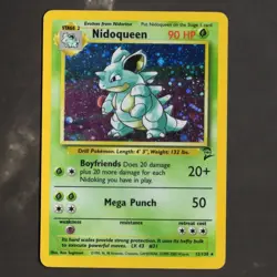 NIDOQUEEN 12/130 Holo Rare Base Set 2 WOTC Pokemon Card Light Play/ MP - Image 1