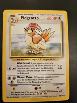 Pokemon TCG Pidgeotto 22/102 Base Set Non-Holo Rare Card 1999 - Image 1