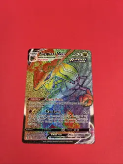 Pokemon TCG Rayquaza VMAX Evolving Skies Holo Ultra Rare Card 217/203 Near Mint - Image 1