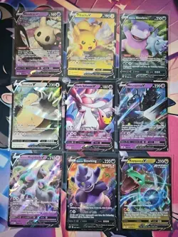 Pokemon TCG V Card Lot Mixed Lot Of 9 Cards Authentic NM Condition Lot 21 - Image 1