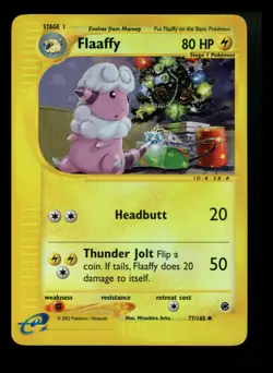Flaaffy 77/165 Expedition 2002 Reverse Holo e-Series Pokemon Card TCG - Image 1