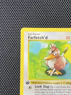 Farfetch'd 27/102 1st Edition Base Set Shadowless Pokemon Card - Image 2