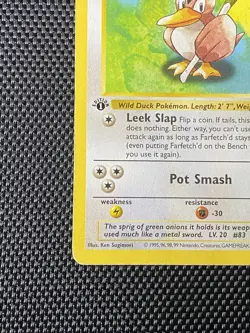 Farfetch'd 27/102 1st Edition Base Set Shadowless Pokemon Card - Image 5