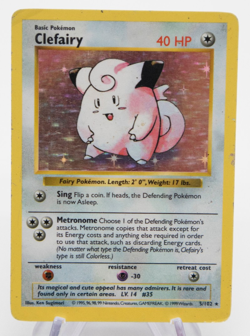 Pokemon TCG Clefairy Holo Card Base Set, Shadowless Rare, 5/102 HP - Image 1