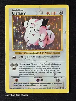 Clefairy 5/102 - Base Set (Shadowless) Pokemon TCG HP/DMG - Image 1