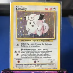 1999 Pokemon TCG Clefairy Holo Rare 5/102 Base Set Unlimited WOTC Vintage HP - Image 1