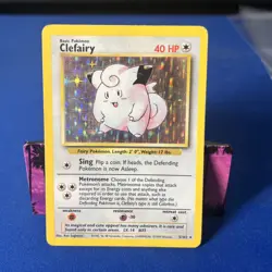 1999 Pokemon TCG Clefairy Holo Rare 5/102 Base Set Unlimited WOTC Vintage HP - Image 3