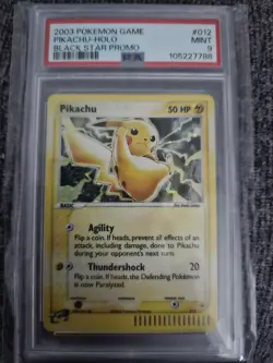 Pokemon TCG 2003 Pikachu #012 Black Star Promo Holo PSA 9 - Image 1