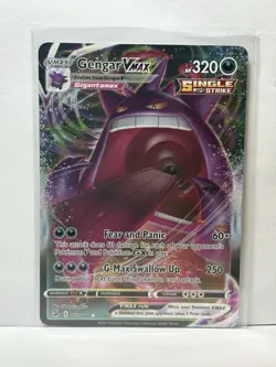 Pokemon TCG Fusion Strike Gengar VMAX Ultra Rare Holo Card 157/264 - Image 1