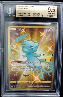 2021 POKEMON CELEBRATIONS #025/025 FULL ART/MEW Beckett (BGS) 9.5 - Image 1