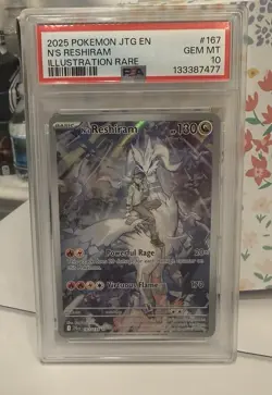 Pokemon TCG N's Reshiram 167/159 Illustration Rare Journey Together PSA 10 - Image 1