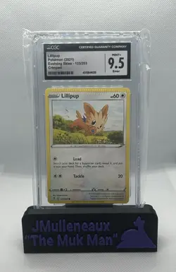 2021 Lillipup Pokemon Evolving Skies Crimped Error CGC 9.5 - Image 1