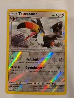 Toucannon 166/214 - SM Lost Thunder Pokemon Reverse Holo Foil Nice! - Image 1