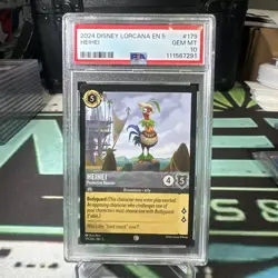 2024 DISNEY LORCANA EN 5-SHIMMERING SKIES #179 HEIHEI PSA 10 POP 2 - Image 1