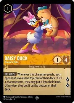 DAISY DUCK Donald's Date Super Rare #16/204 EN 5 SHIMMERING SKIES Disney Lorcana - Image 1