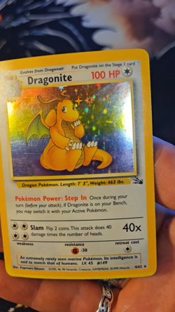 Dragonite 4/62 Fossil Unlimited Rare Holo Pokemon Card WOTC Pokemon TCG - Image 2