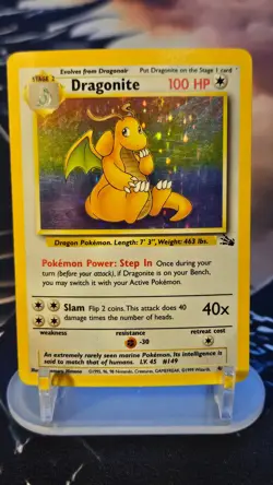 Dragonite 4/62 Fossil Unlimited Rare Holo Pokemon Card WOTC Pokemon TCG - Image 3