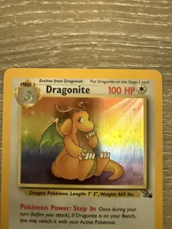 Dragonite 4/62 Fossil Unlimited 1999 Pokemon Card Holo Rare excellent condition - Image 2