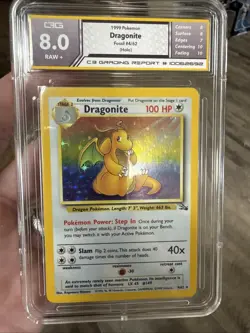 Dragonite Fossil 4/62 Holo Rare 1999 Pokemon Card WOTC Unlimited Vintage LP - Image 1