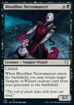 MTG Bloodline Necromancer (120/199) Innistrad Crimson Vow Commander LP - Image 1