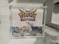 Pokemon Brilliant Stars Booster Box SEALED w/ Acrylic Protective Case🔥🔥 820650819964 - Image 1