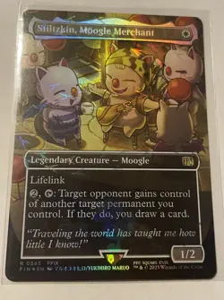 Stiltzkin, Moogle Merchant (Borderless) (Chocobo Track Foil) - Final Fantasy MTG - Image 1