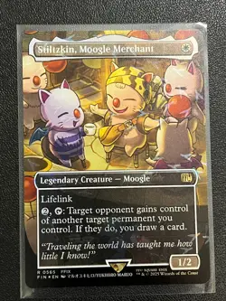 Stiltzkin, Moogle Merchant MTG Final Fantasy NM (Borderless Chocobo Track Foil) - Image 1