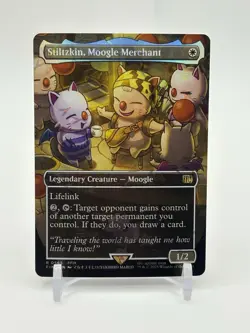 Stiltzkin, Moogle Merchant (Borderless) (Chocobo Track Foil) Final Fantasy - Mtg - Image 1