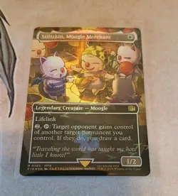 Stiltzkin, Moogle Merchant (Borderless) (Chocobo Track FOIL) Final Fantasy MTG M - Image 1