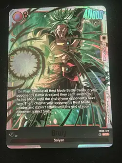 Broly FB08-122 Secret Rare Saiyan's Pride Dragon Ball English Card Fusion World - Image 1